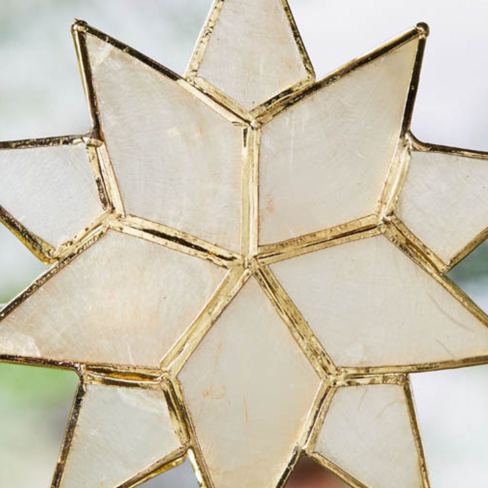 Gold Capiz Shell Star Ornament