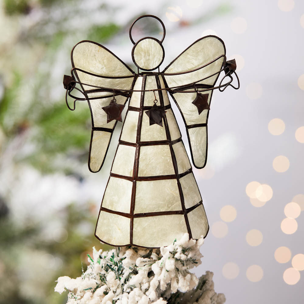 Capiz Shell Angel Tree Topper