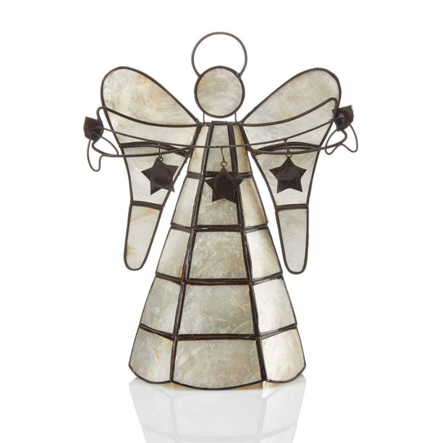 Capiz Shell Tree Capiz Shell Angel Tree Topper – Artisan Variety