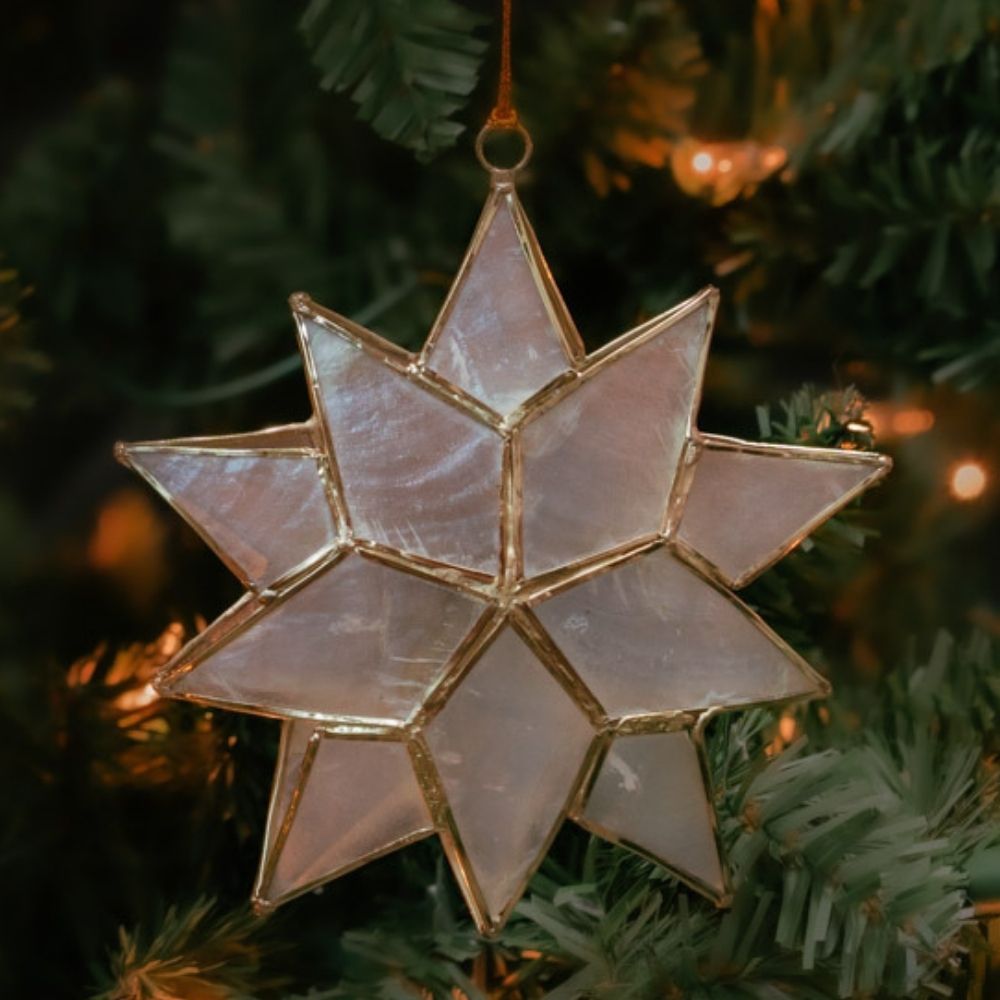 Gold Capiz Shell Star Ornament Set of 3 – Artisan Variety