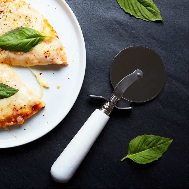 White Marble Pizza Cutter 
