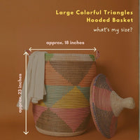 Colorful Triangles Wicker Storage Baskets