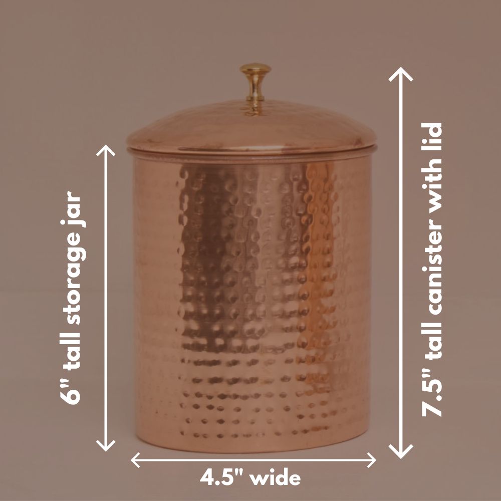 Copper Canisters for Coffee, Sugar and Tea