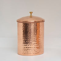Kitchen Storage, Container for Sugar, Flour, Coffee & Tea, Food Storage Canisters, Countertop Storage, Container with Lid, Copper Kitchen Accessories, Pure Copper Canisters, Small