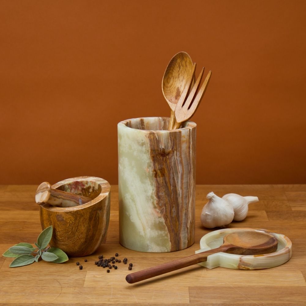 Onyx Marble Kitchen Countertop Tools, Natural Stone, Beige Brown