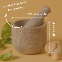 Gorara Stone Mortar Pestle Set