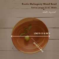 Rustic Wood Bowls for Serving Salads and Fruits