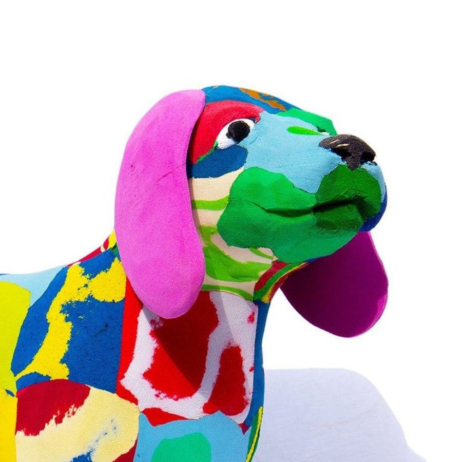 Large Recycled Flip Flop Sausage Dog Figurine