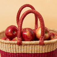 Cranberry Block Market Bucket Basket