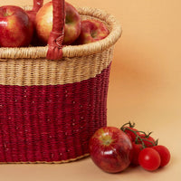 Cranberry Block Market Bucket Basket