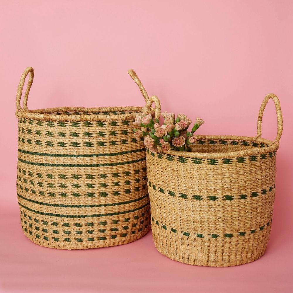 Large Wicker Open Basket Set