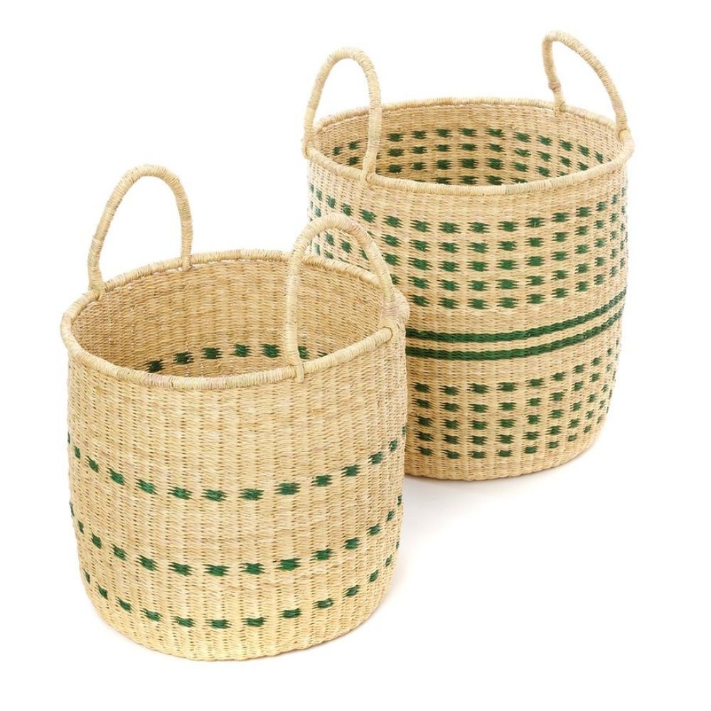 Large Wicker Open Basket Set