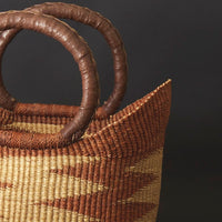 Brown Zig Zag Market Basket