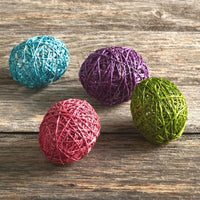 Abaca Twine Colorful Easter Eggs Set of 4