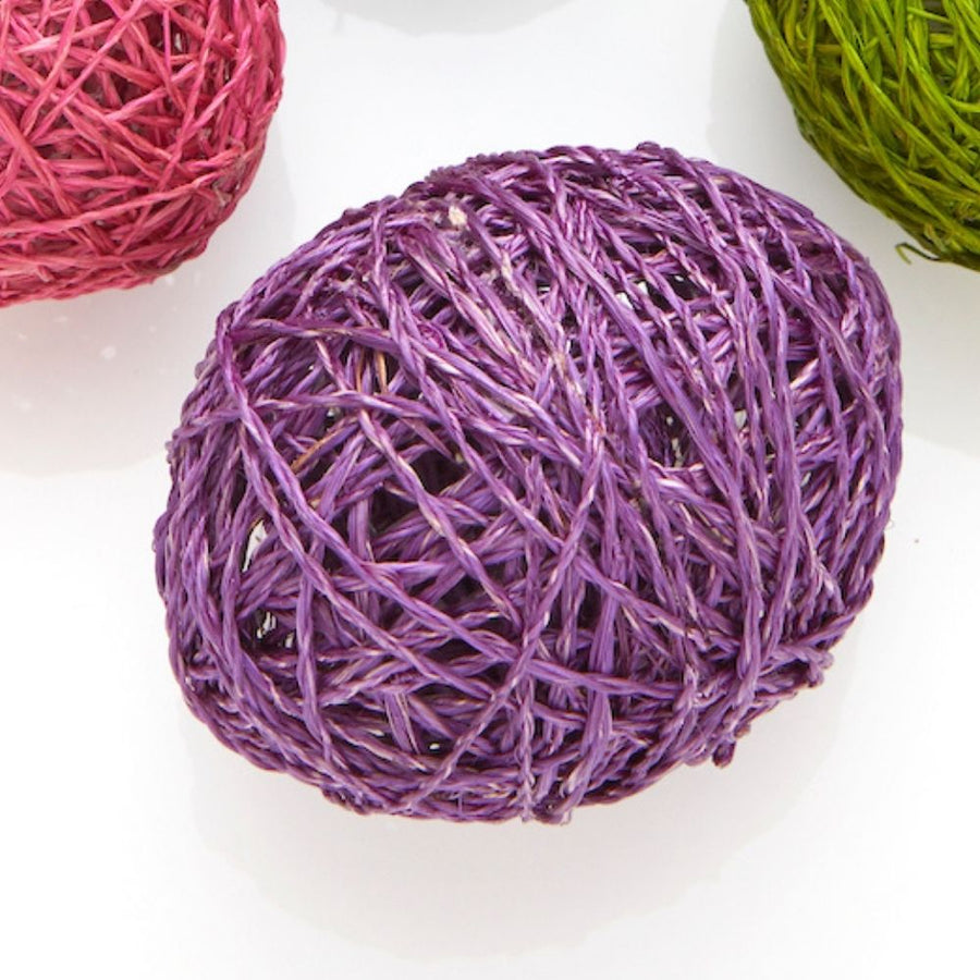 Abaca Twine Colorful Easter Eggs Set of 4