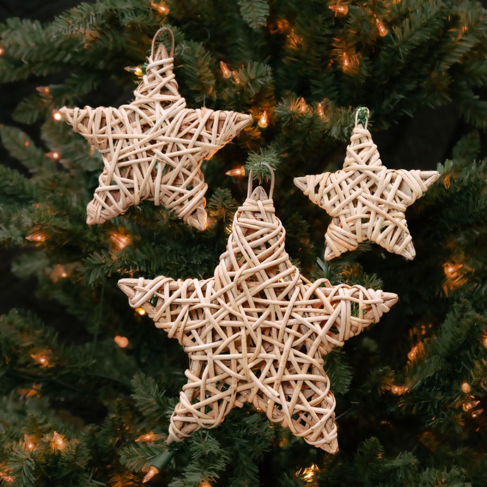 Buri Star Ornament Set of 3