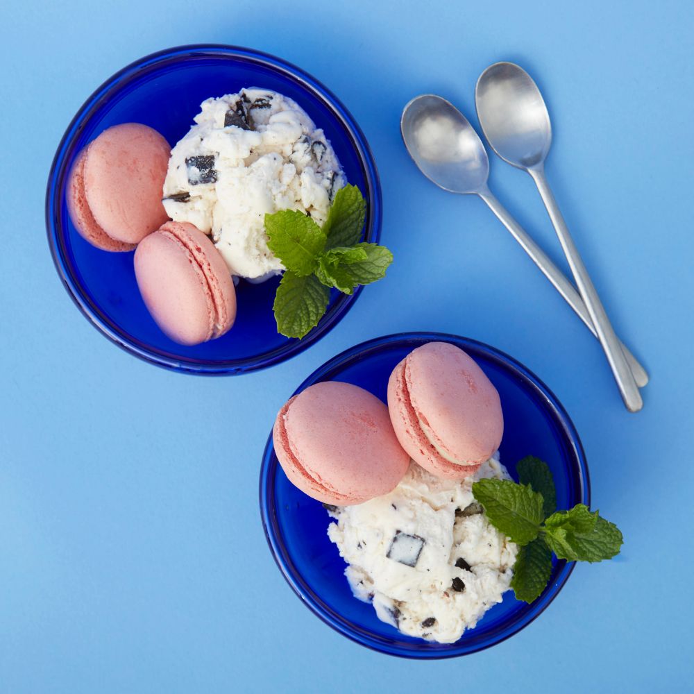 Hebron Glass Blue Icecream Bowl Set