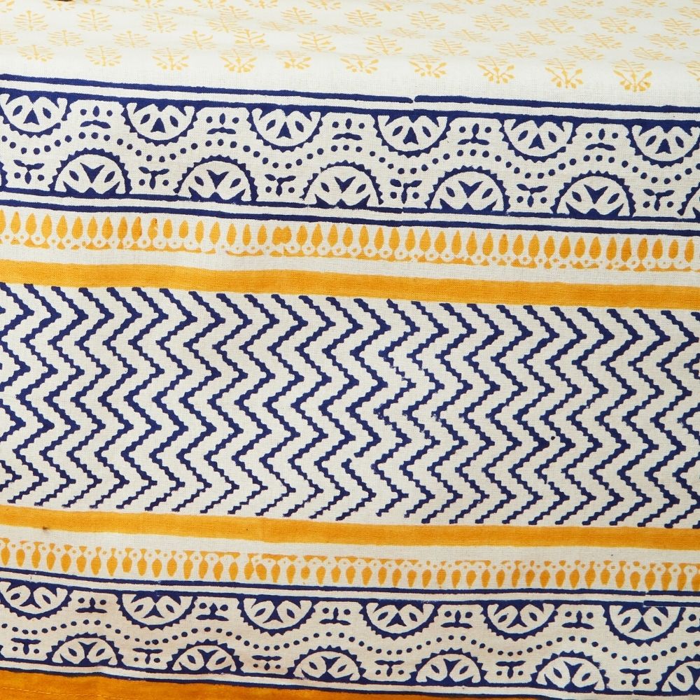 Yellow Blue Motif 60 x 90 Rectangle Tablecloth