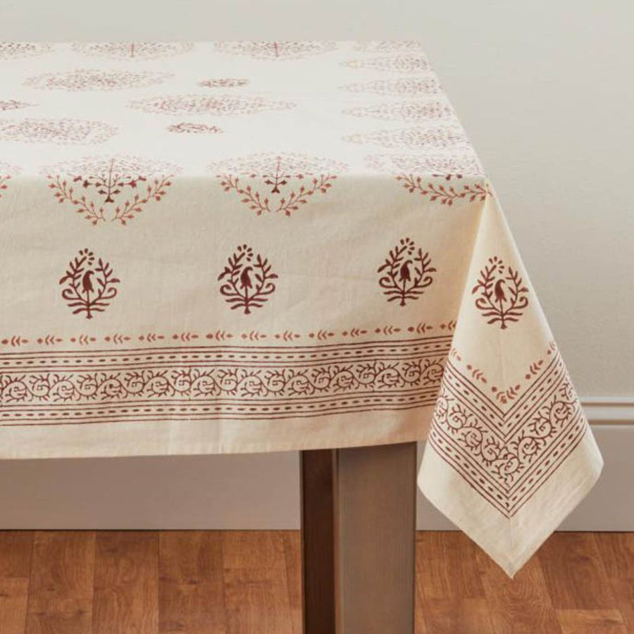 Henna Block Print 60 x 90 Rectangle Tablecloth