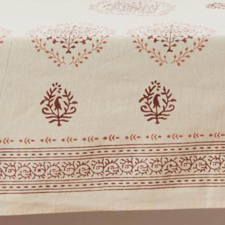 Henna Block Print 60 x 90 Rectangle  Tablecloth