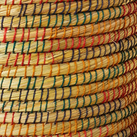 Medium Storage Rainbow Grass Lid Basket
