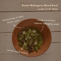 Rustic Wood Bowls for Serving Salads and Fruits