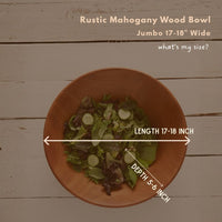 Rustic Wood Bowls for Serving Salads and Fruits