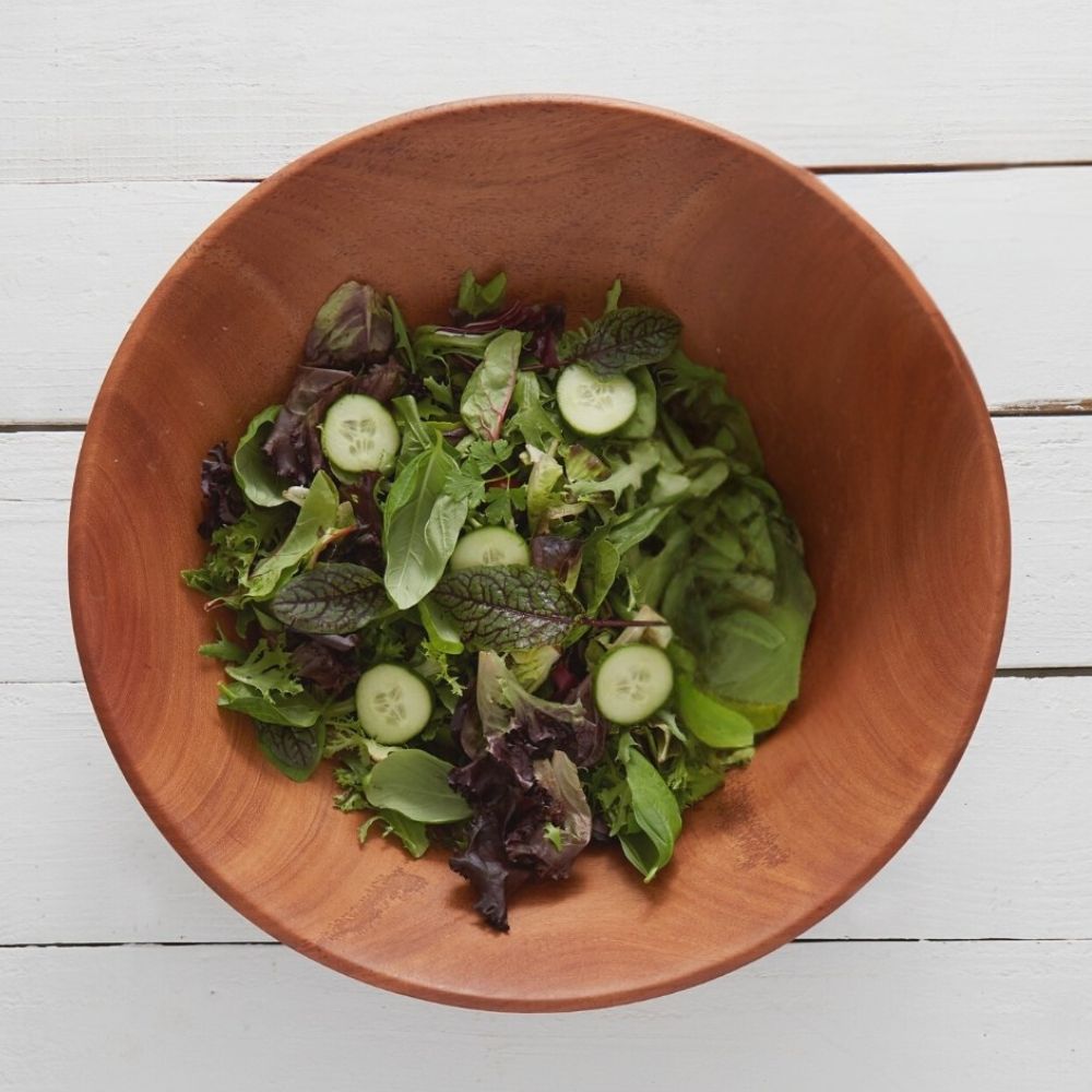 Rustic Wood Bowls for Serving Salads and Fruits