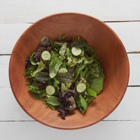Rustic Wood Bowls for Serving Salads and Fruits