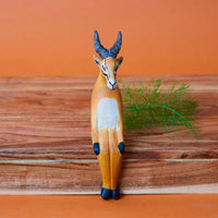 Small Wooden Safari Animal Figurines, 8" Tall