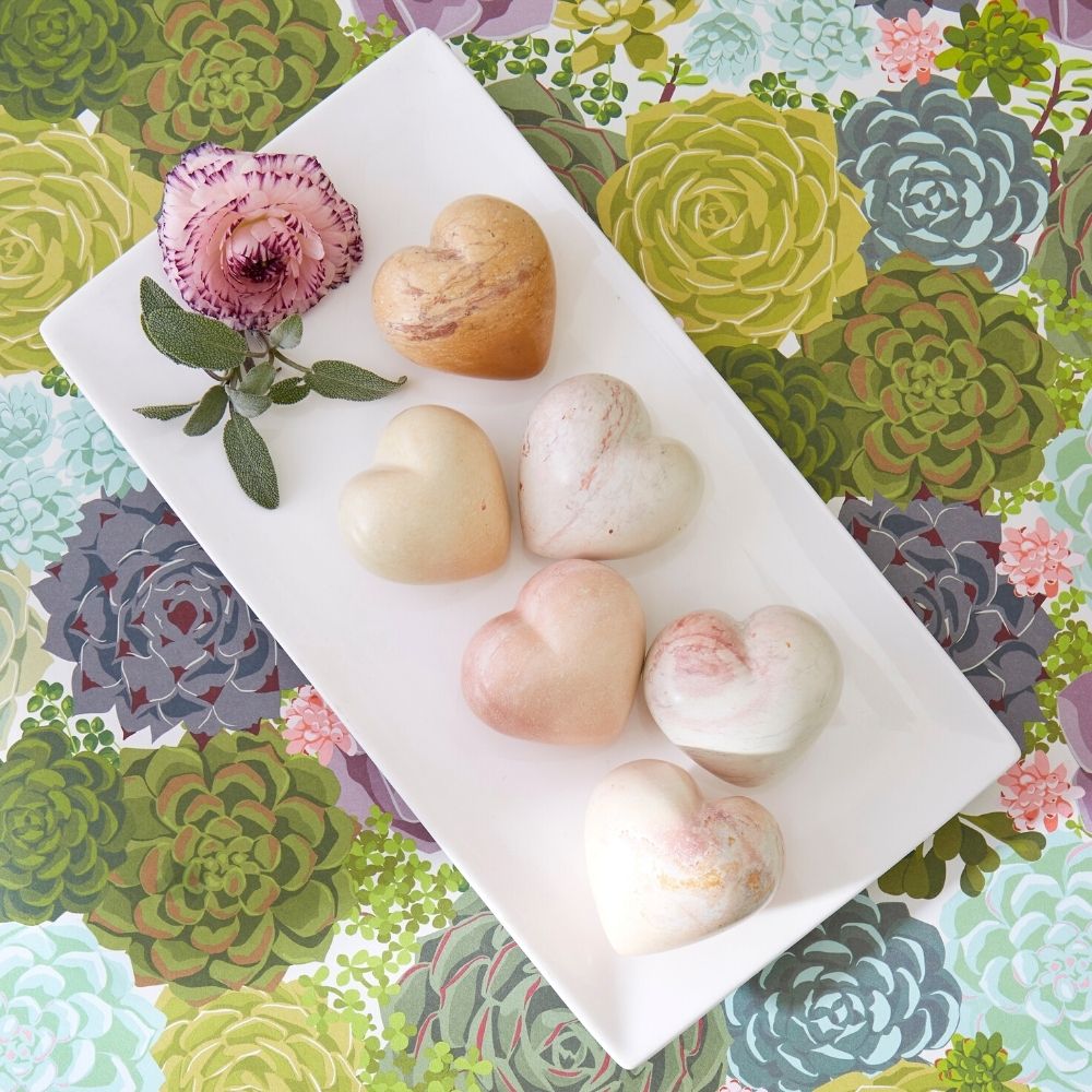 Kisii Stone Set of Mini Hearts