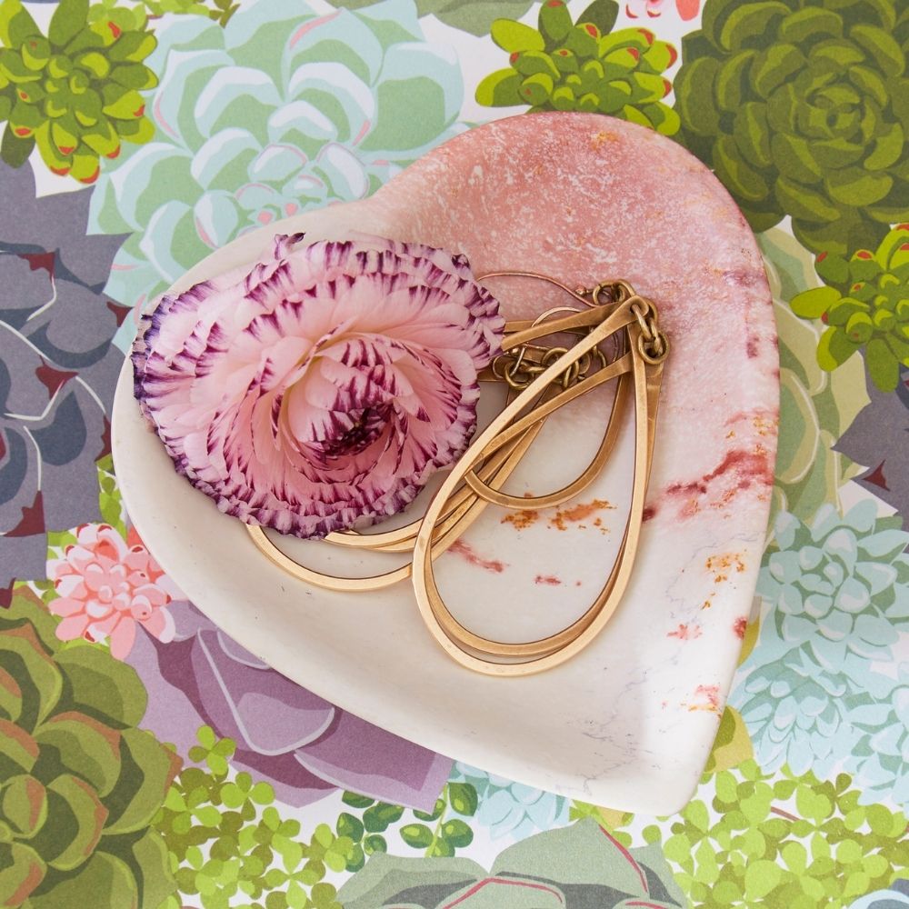 Kisii Stone Heart Shape Ring Paper Clips Dish