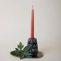 Kisii Stone Black 2 in 1 Candle Holder