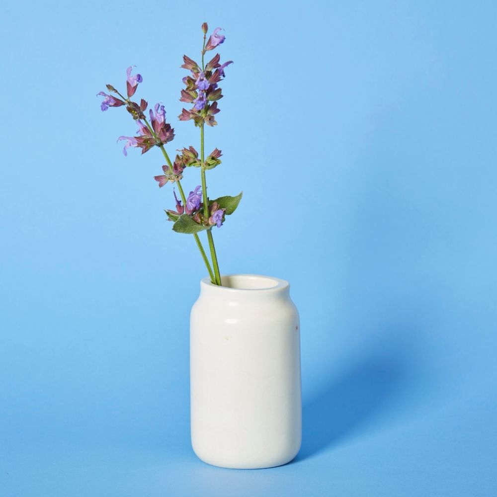 Kisii Stone Bottle White Bud Vase Succulent Pot