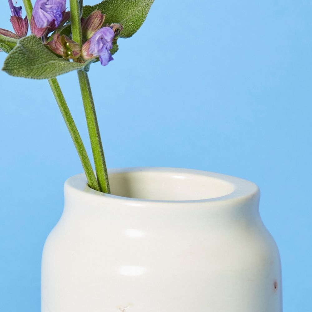 Kisii Stone Bottle White Bud Vase Succulent Pot