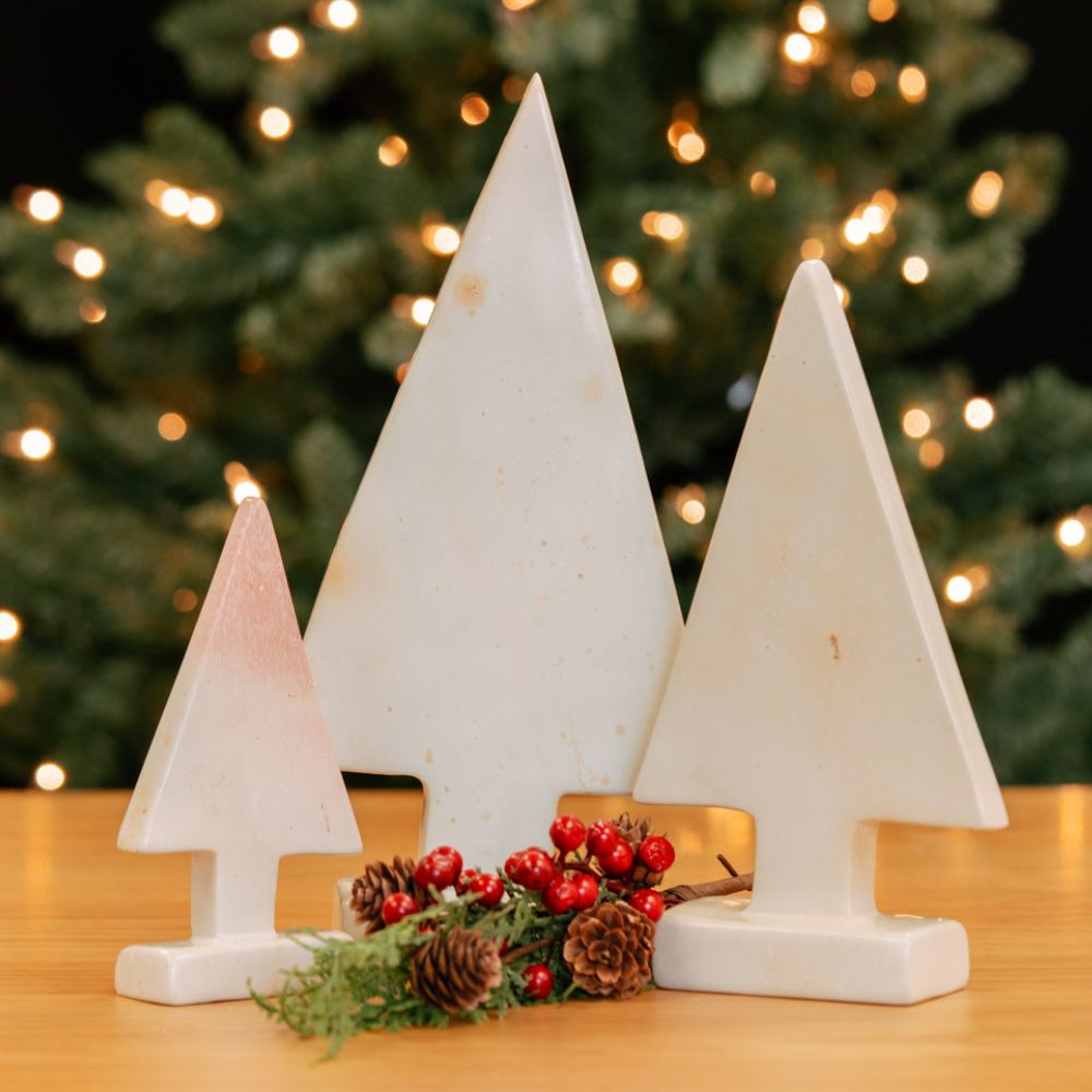 Kisii Stone Natural Holiday Trees Set