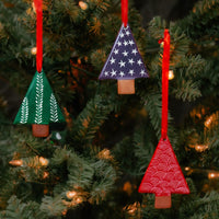 Kisii Stone Colorful Holiday Trees Ornament Set of 3