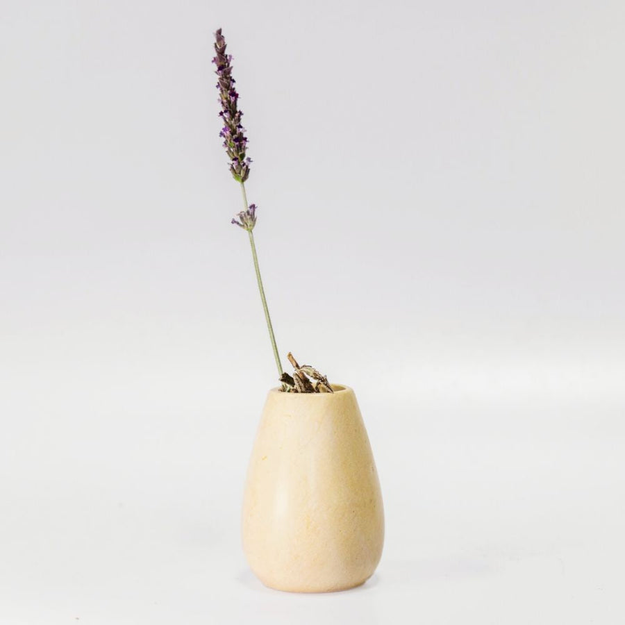 Kisii Stone White Bud Vase Succulent Pot Set of 3