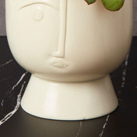 Kisii Soapstone White Face Succulent Pot