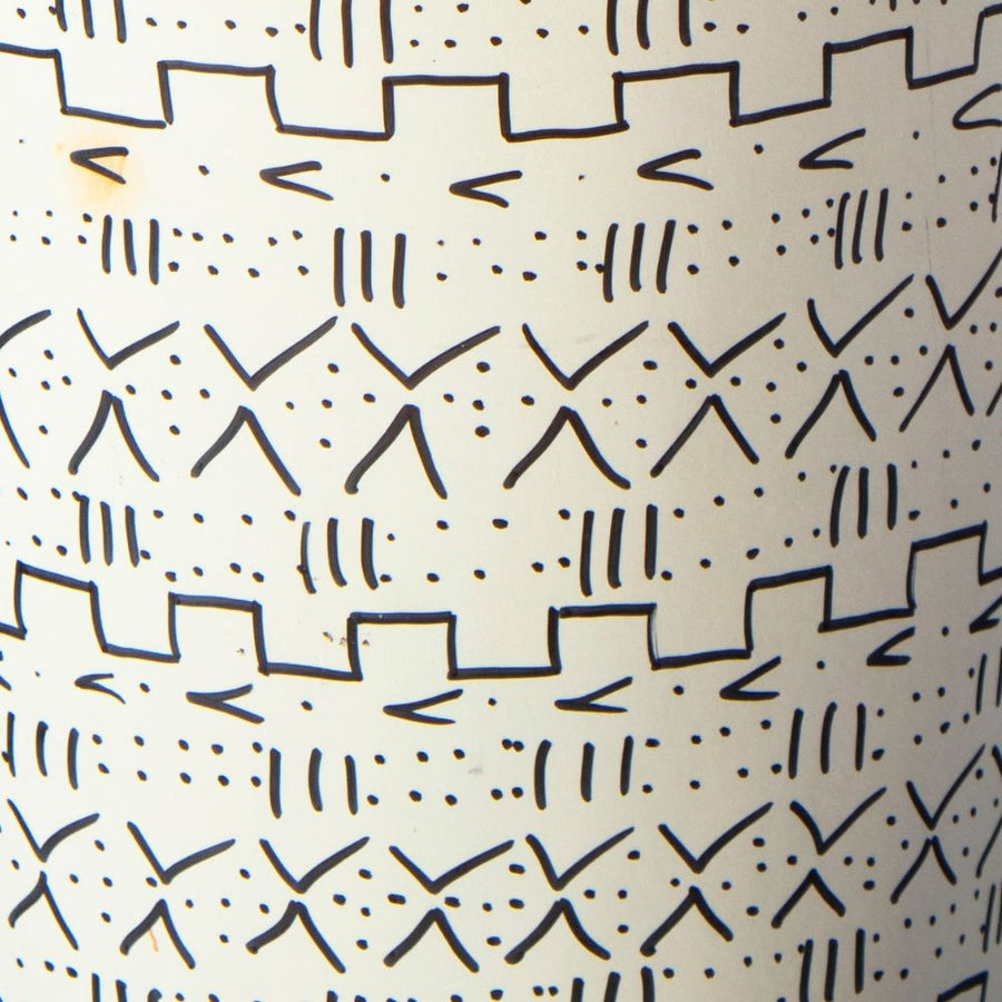 Kisii Soapstone Mud Cloth Vase Succulent Pot