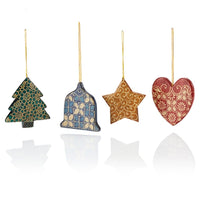 Batik Cookie Shapes Ornaments Set