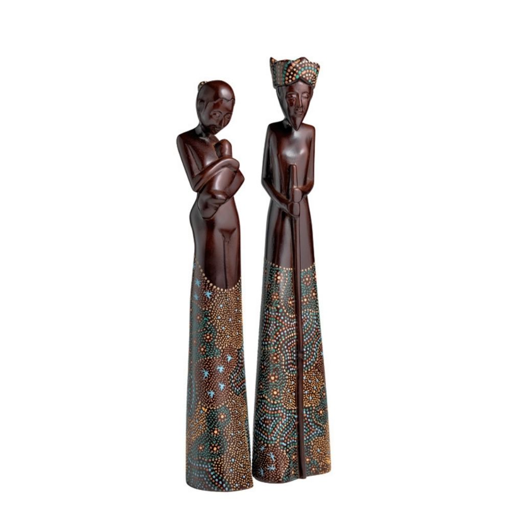 Tall Batik Holy Family Set of 2