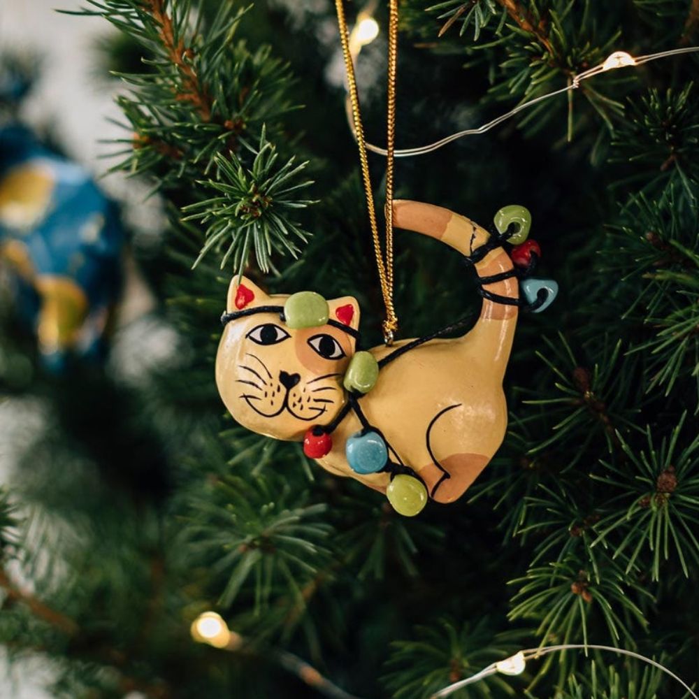 Tangled up Cat Ornament