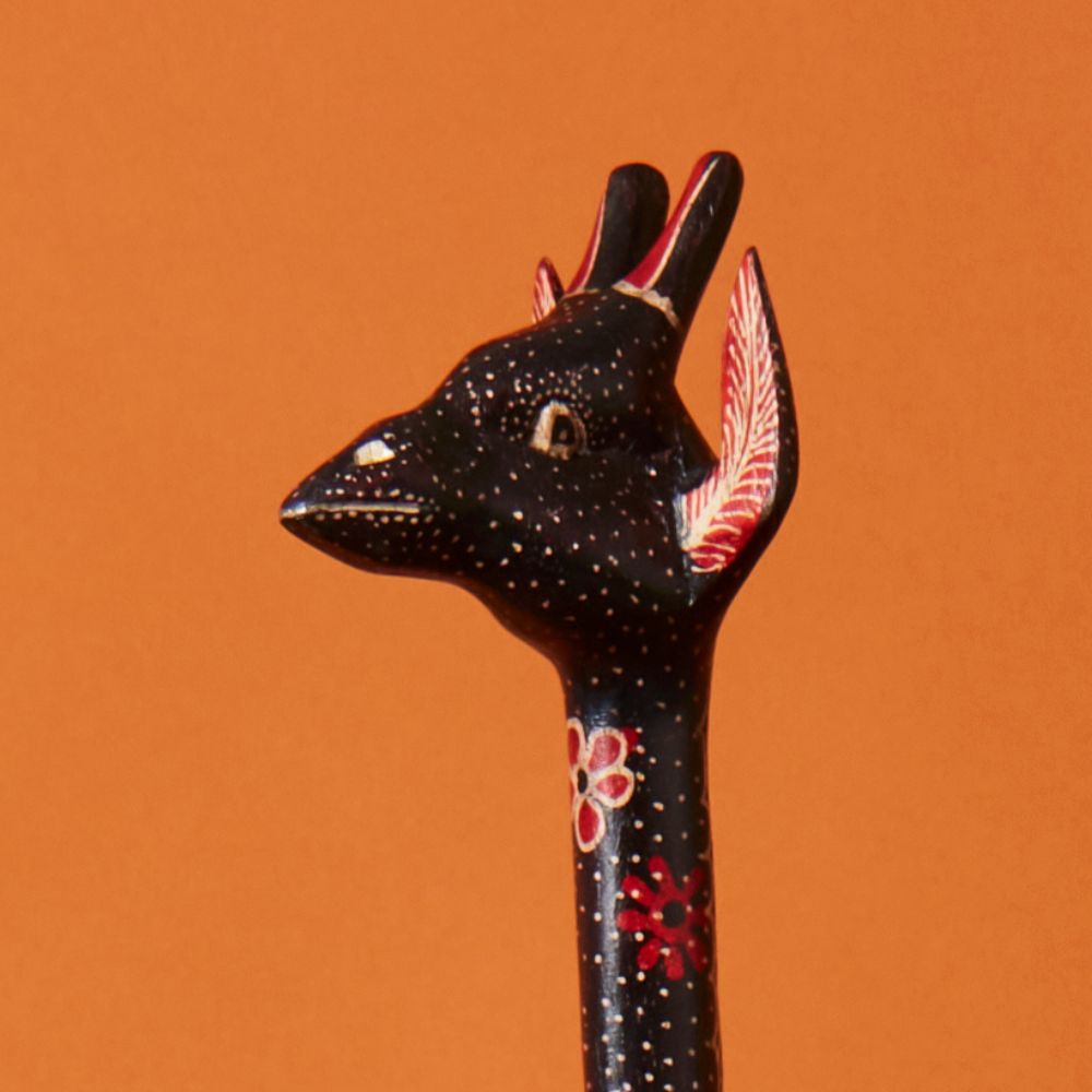 Tall Batik Giraffe Statue