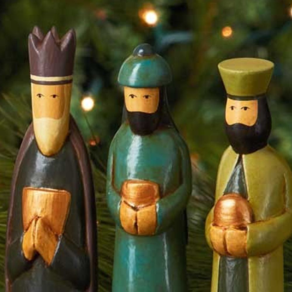 Folk Art Tabletop Nativity Scene Set
