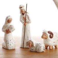White Arch Tabletop Nativity Set