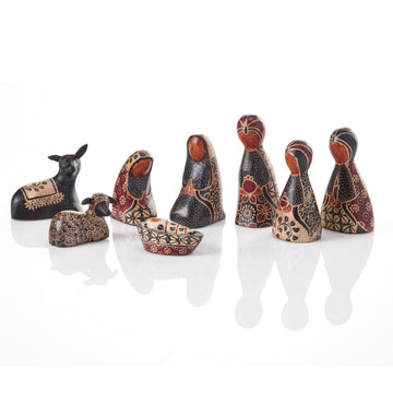 Small Batik Tabeltop Nativity Set