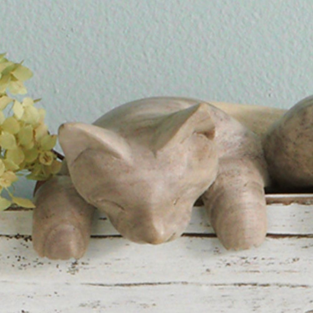 Grey Peeping Shelf Cat