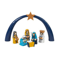 Blue Arch Tabletop Nativity Set