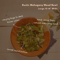 Rustic Wood Bowls for Serving Salads and Fruits